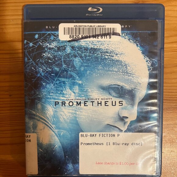 Prometheus (2012, Blu Ray Disk Only) Ex Library Copy Used Good Condition $8 - Picture 1 of 3